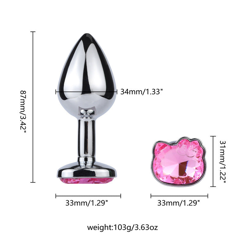 Metal Hello Kitty Cute Jeweled Butt Plug
