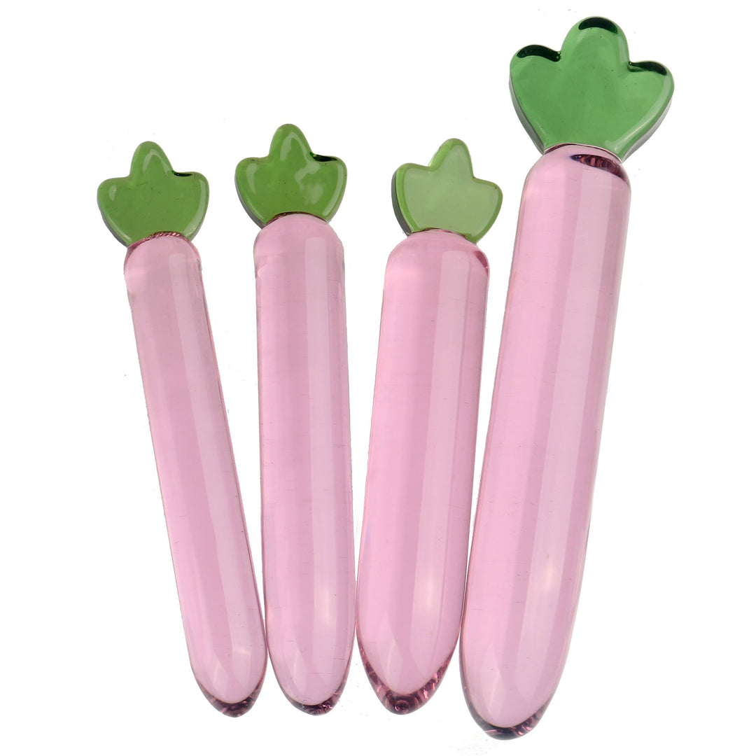 Pink Carrot Glass Butt Plug