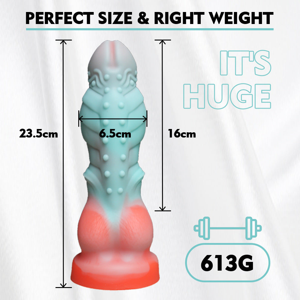 Thick Textured Vibrating Sea Monster Dildo