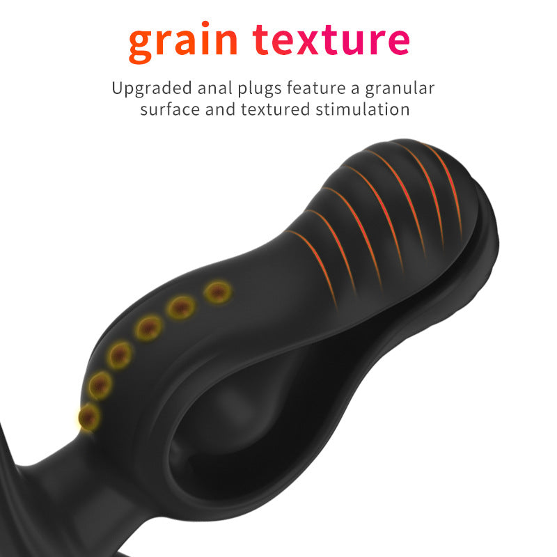 Inflatable butt plug black bulge stimulation