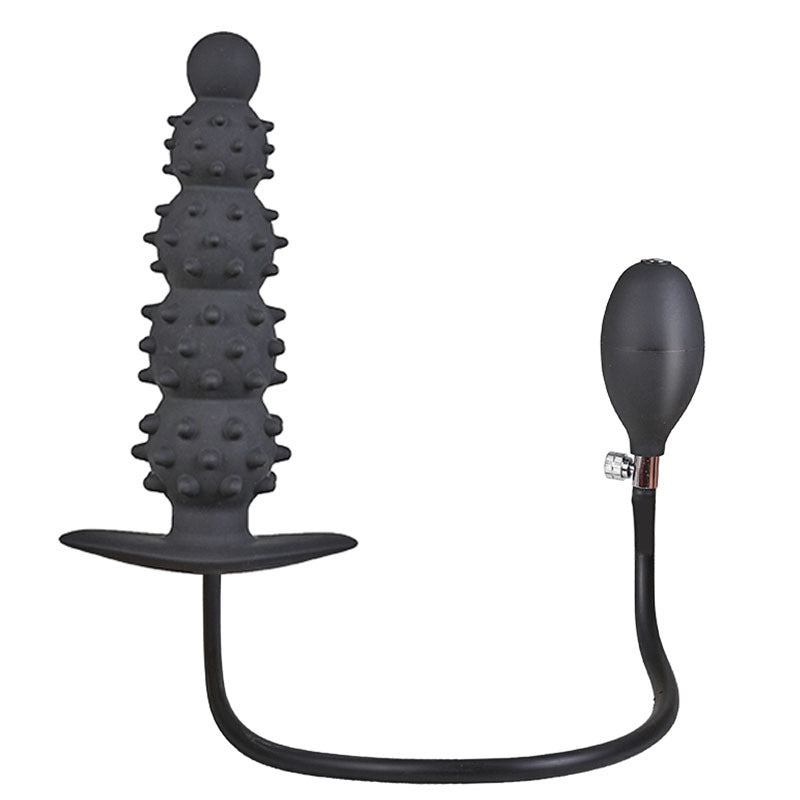 Huge Black Spiked Inflatable Butt Plug