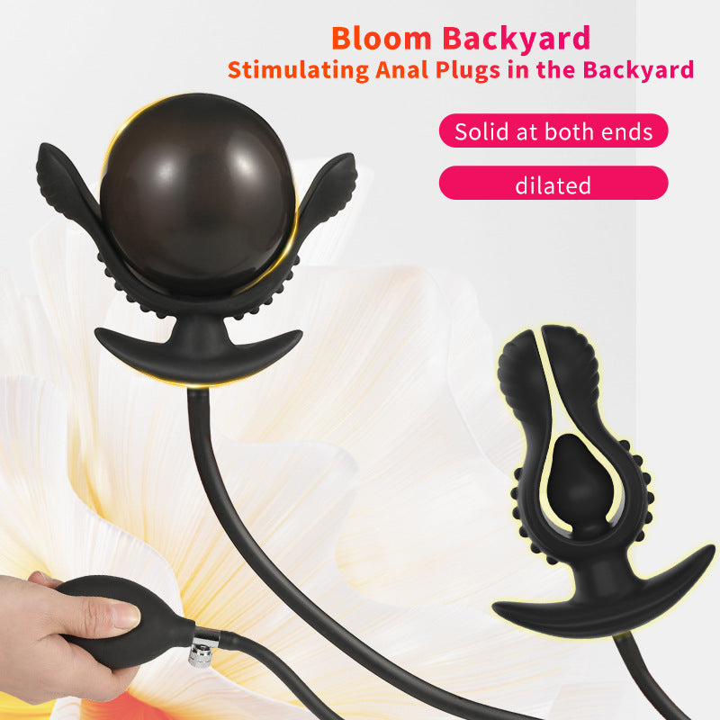 Inflatable Butt Plug Black Bulge Stimulation