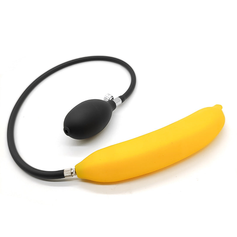 Funny banana inflatable butt plug