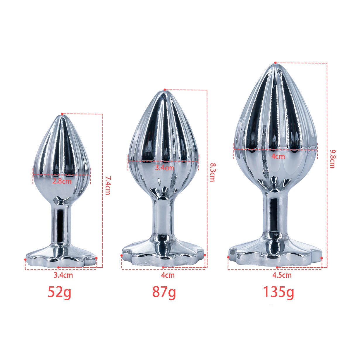 Plum blossom shaped purple jeweled butt plug