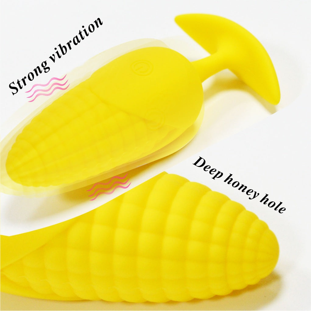 Corn remote control vibrating butt plug