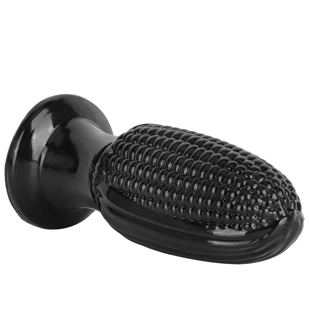 Black pvc corn cob large butt plug