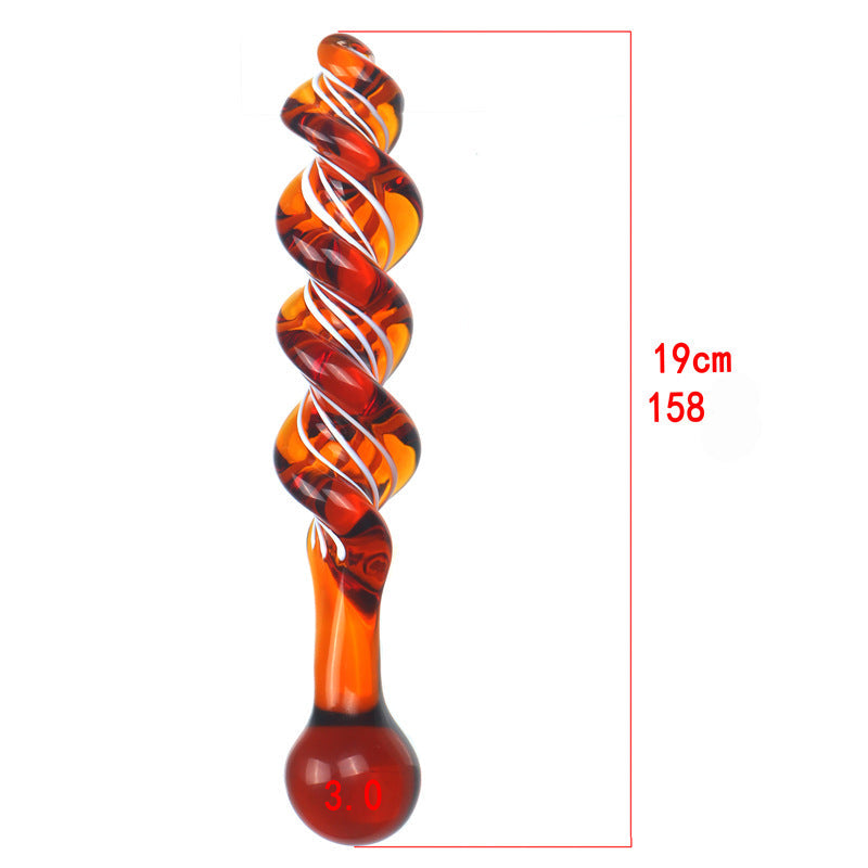 Corkscrew glass pull butt plug