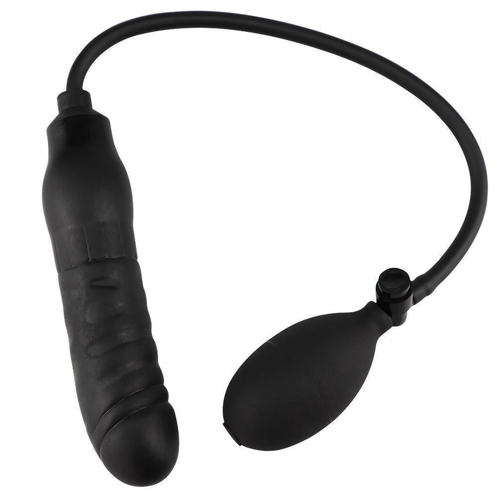 Black Silicone Butt Plug Inflatable Butt Plug