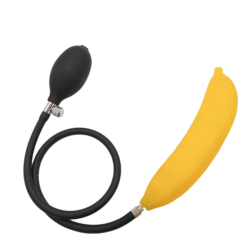 Funny banana inflatable butt plug