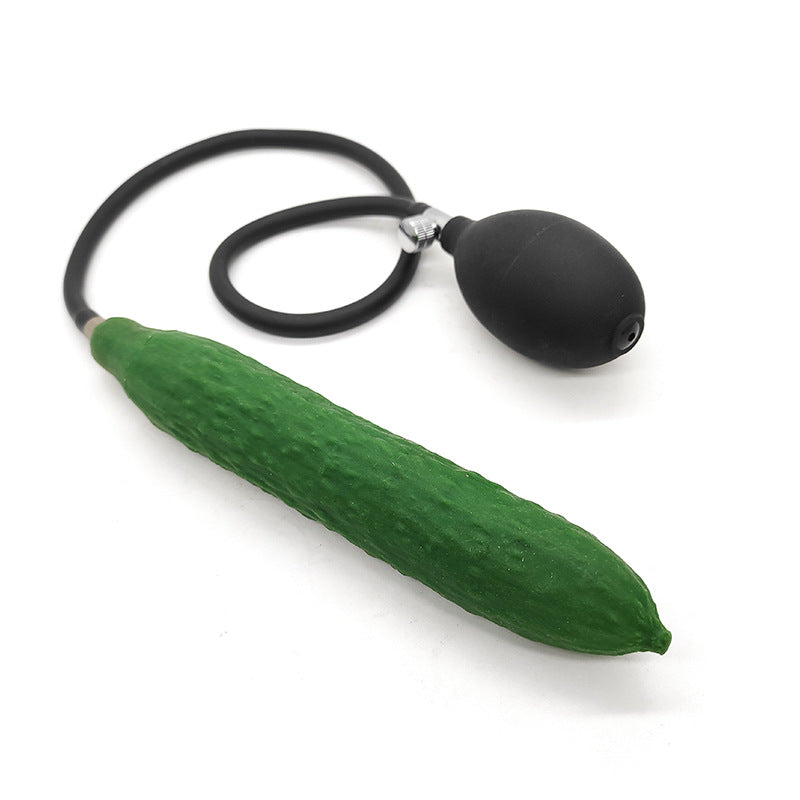 Cucumber Silicone Inflatable Butt Plug