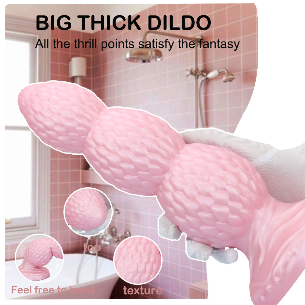 Dragon egg textured silicone butt plug