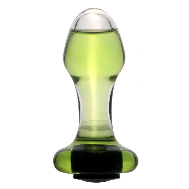 Hollow clear small glass butt plug