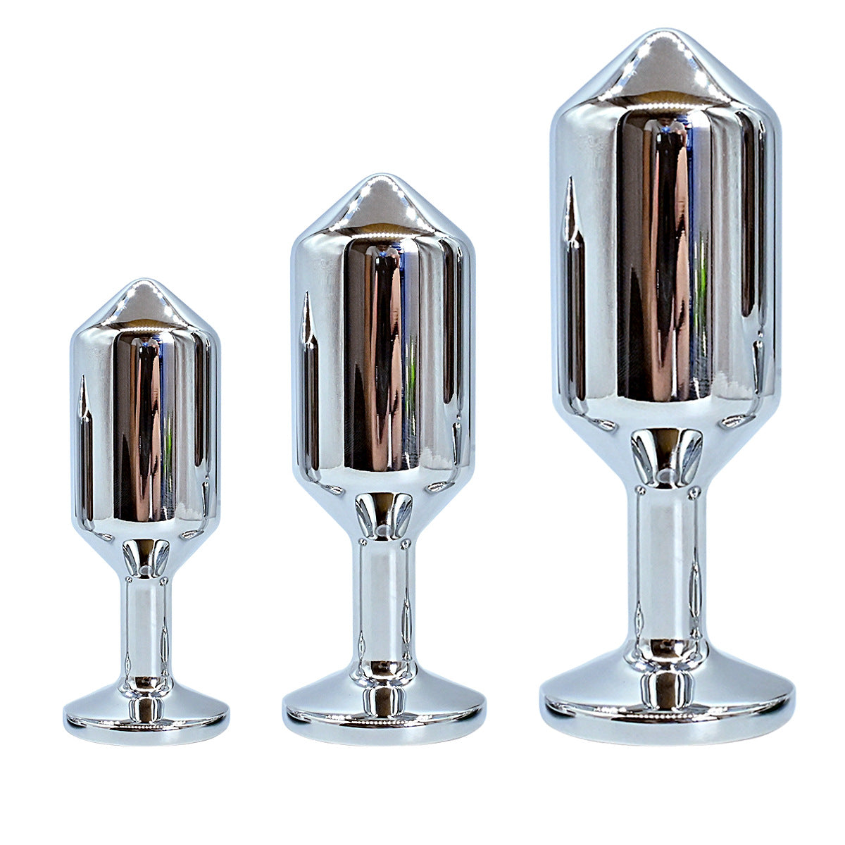 Green metal gem jeweled butt plug