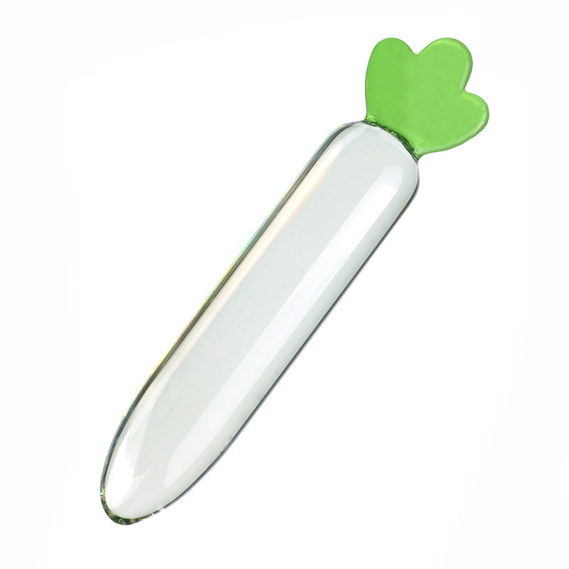 Clear Radish Smooth Massager Glass Butt Plug