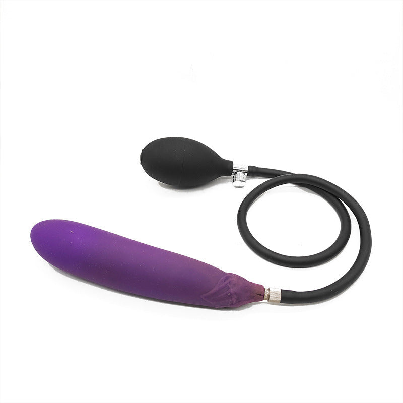 Eggplant inflatable large butt plug