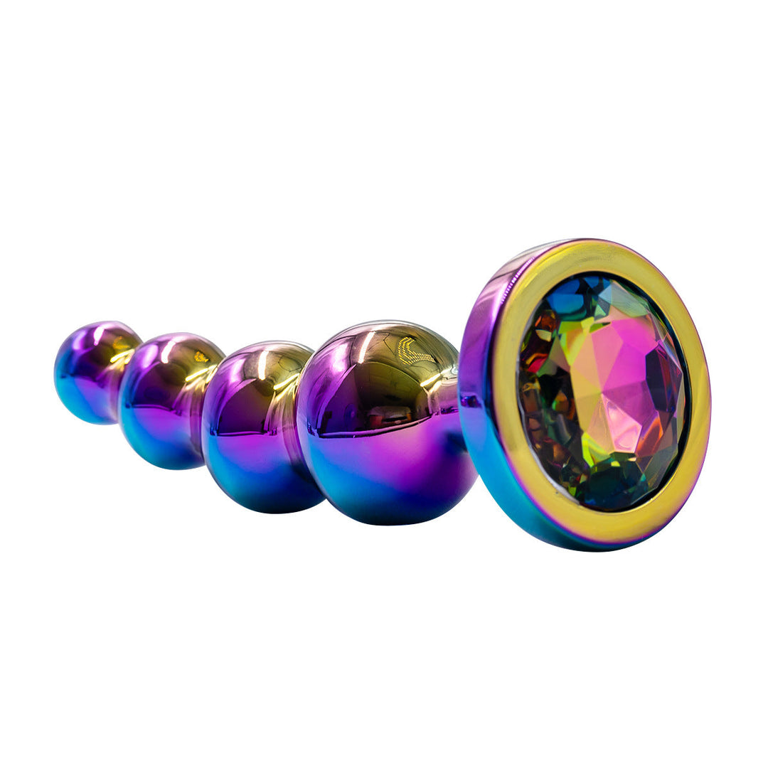 Colorful Beaded Anal Training Jeweled Butt Plugs