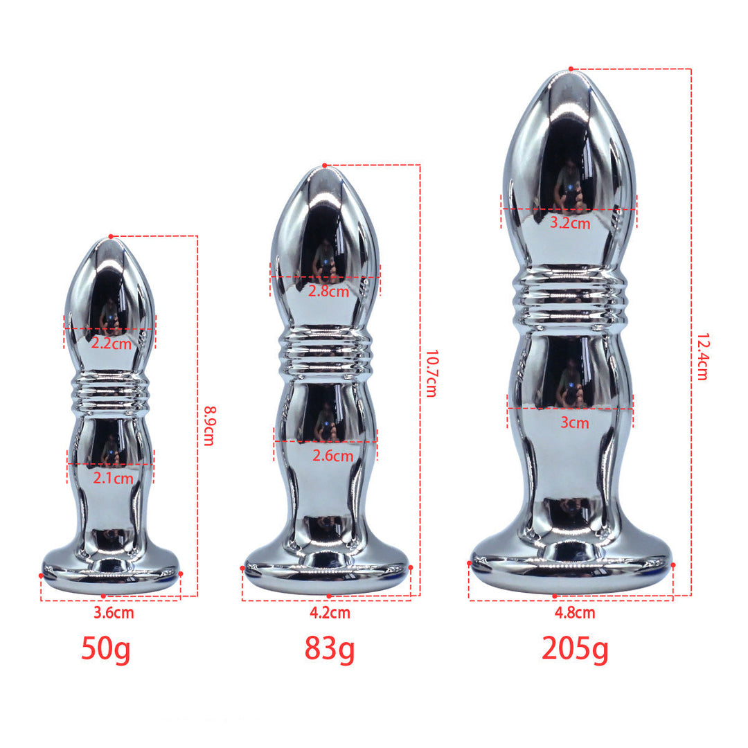 Extended Anal Training Blue Jeweled Butt Plugs