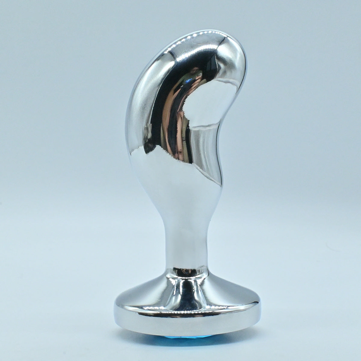 Thumb metal blue jeweled butt plug kit