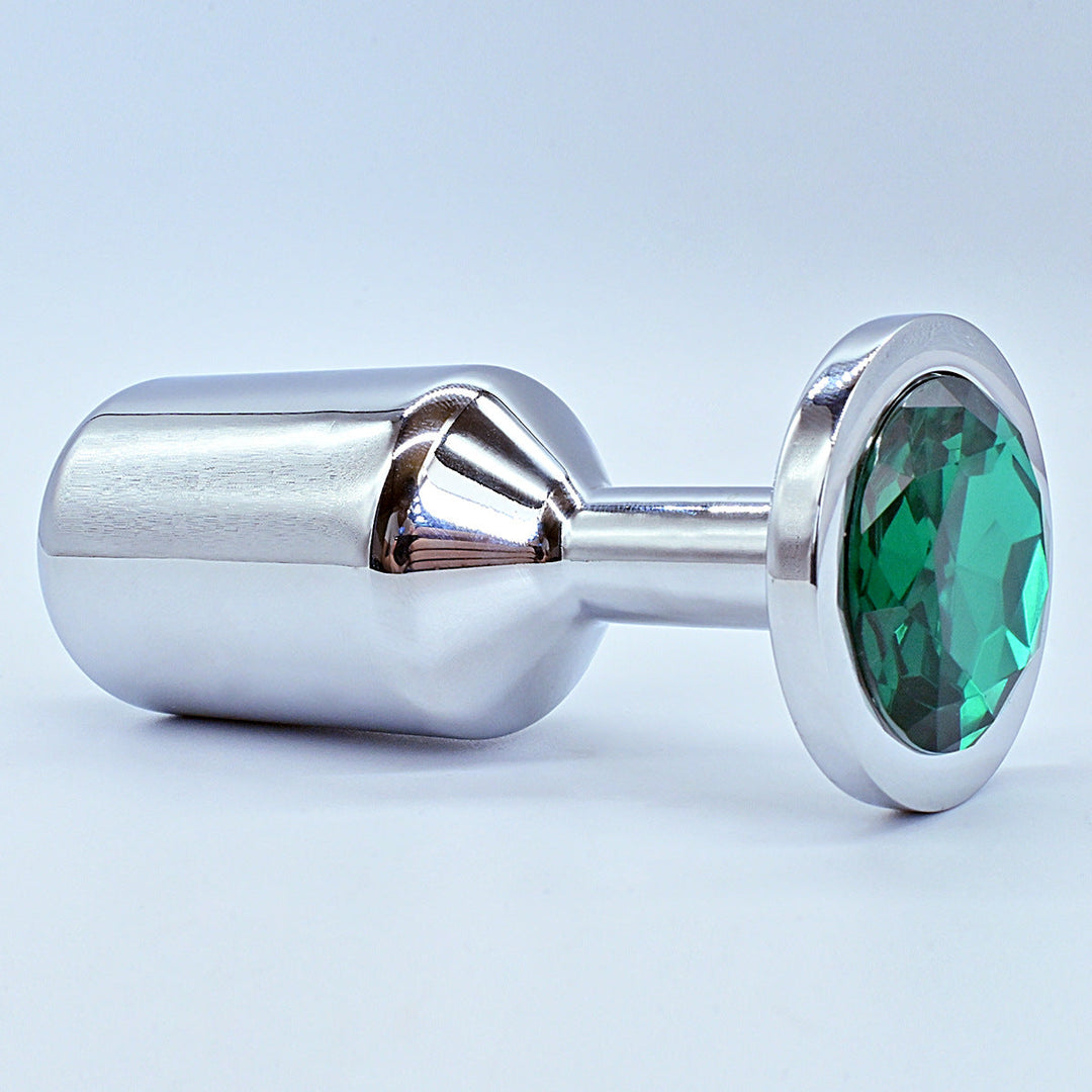 Green Metal Gem Jeweled Butt Plug