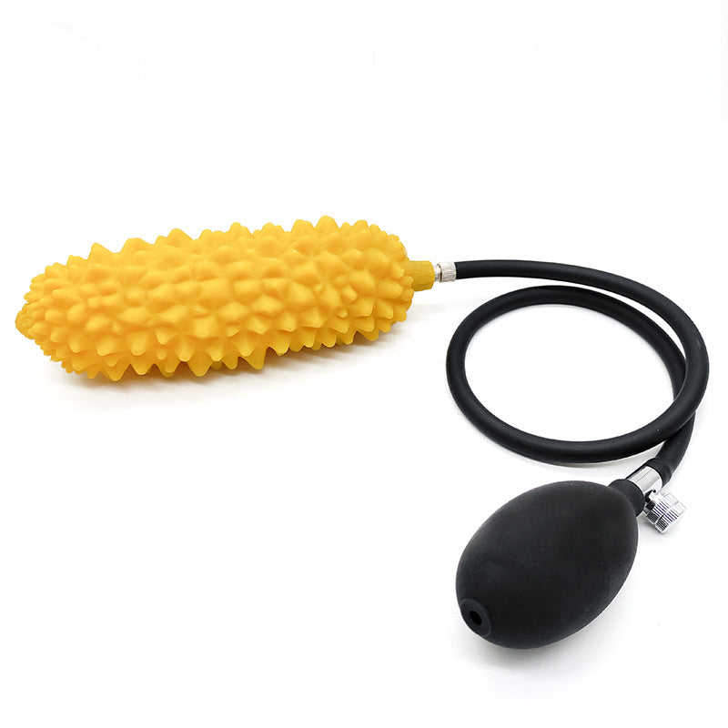 Durian shaped silicone inflatable large butt plug