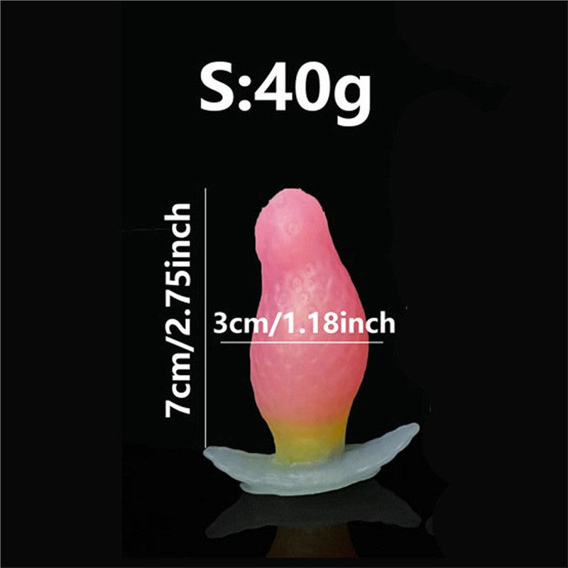 Strawberry butt plug pink silicone boat anchor plug