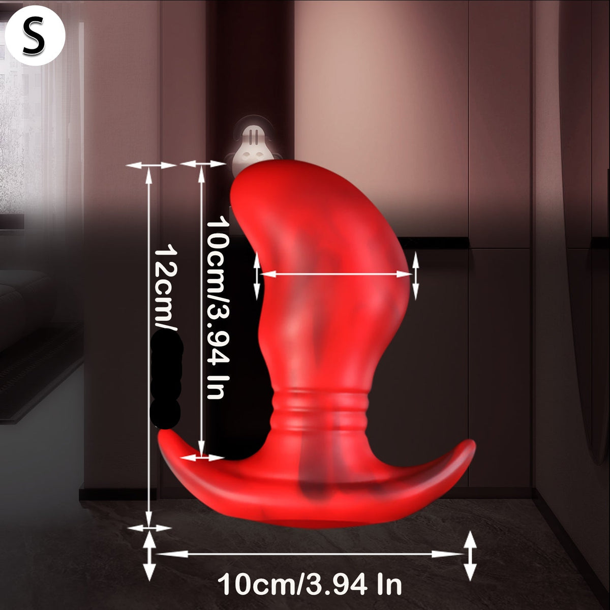 Red silicone ball large butt plug sets