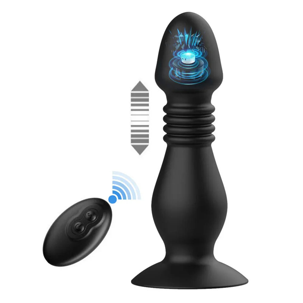 TSmall Thrusting Prostate Massager Vibrating Butt Plug
