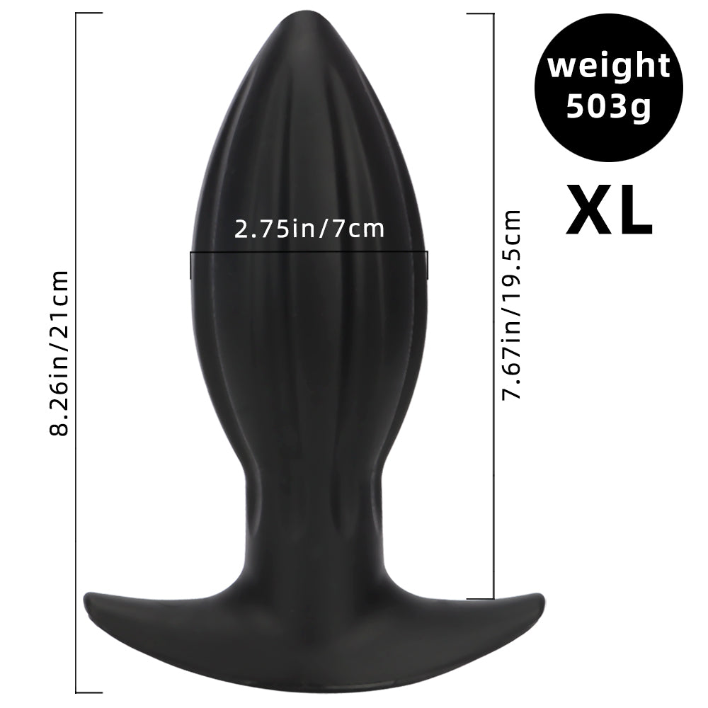 Prismatic silicone giant butt plug kit