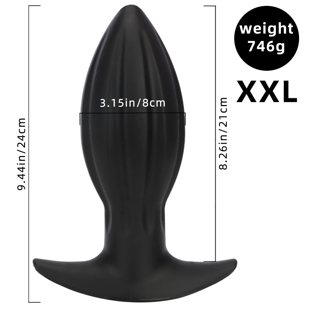 Prismatic silicone giant butt plug kit