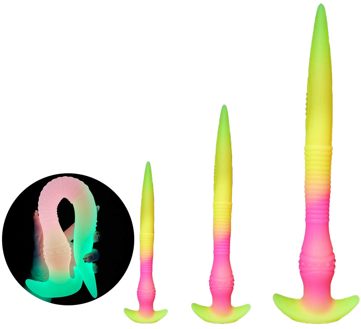Luminous tentacle extra long huge butt plug