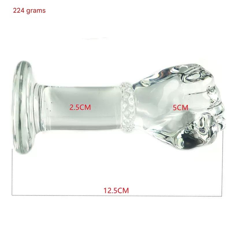 4.9 Inch Beginners Realistic Fist  Glass Butt Plug