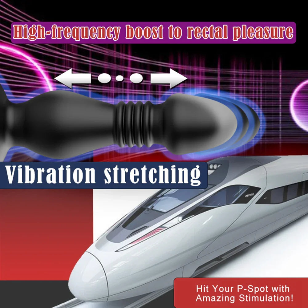 TSmall Thrusting Prostate Massager Vibrating Butt Plug