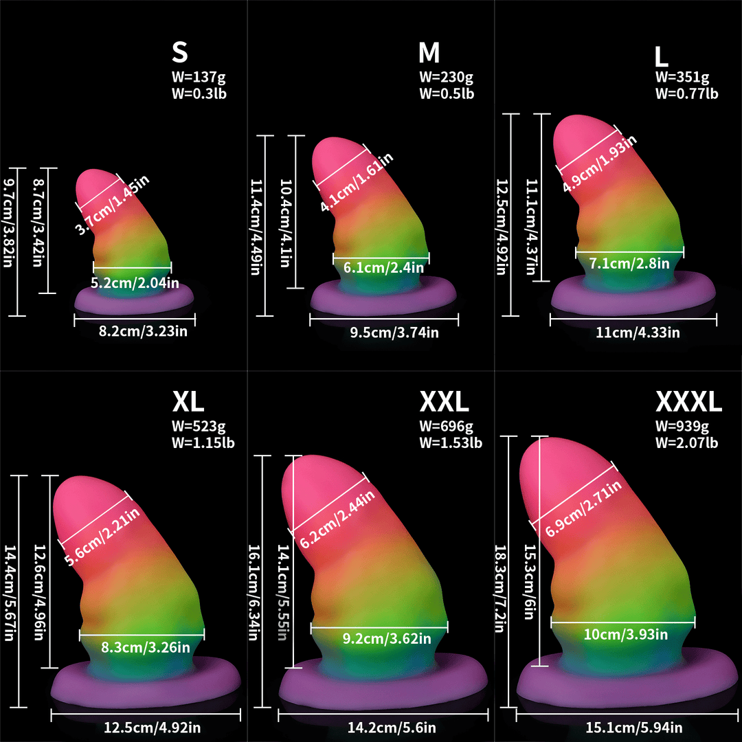 Luminous Large Silicone Butt Plug Sets