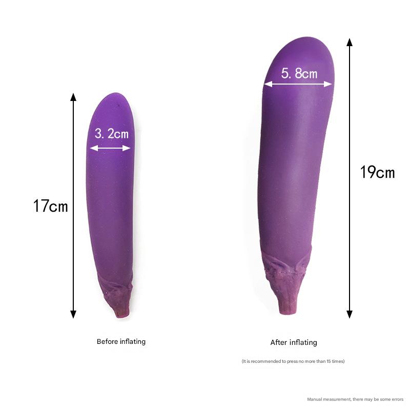 Eggplant inflatable large butt plug