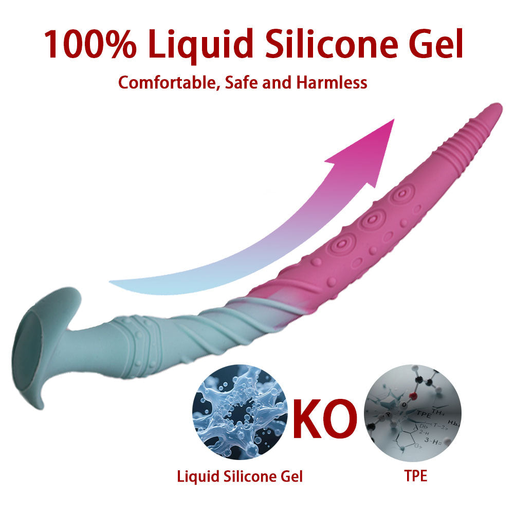 Threaded silicone 18 inch large butt plug