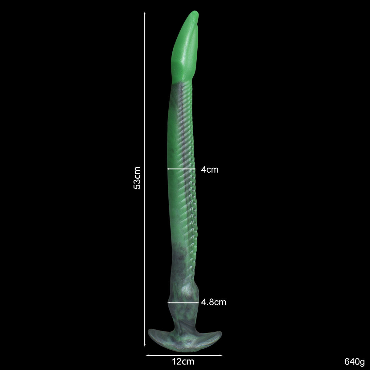 Green extra long eel tentacles anal plug