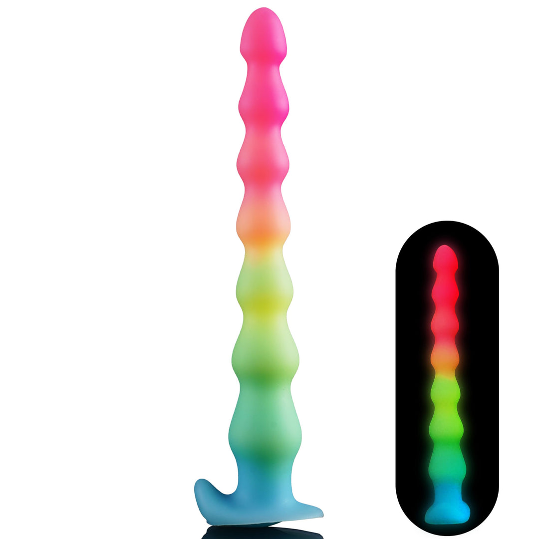 14 Inch Glow in the dark Bead Large Butt Plug
