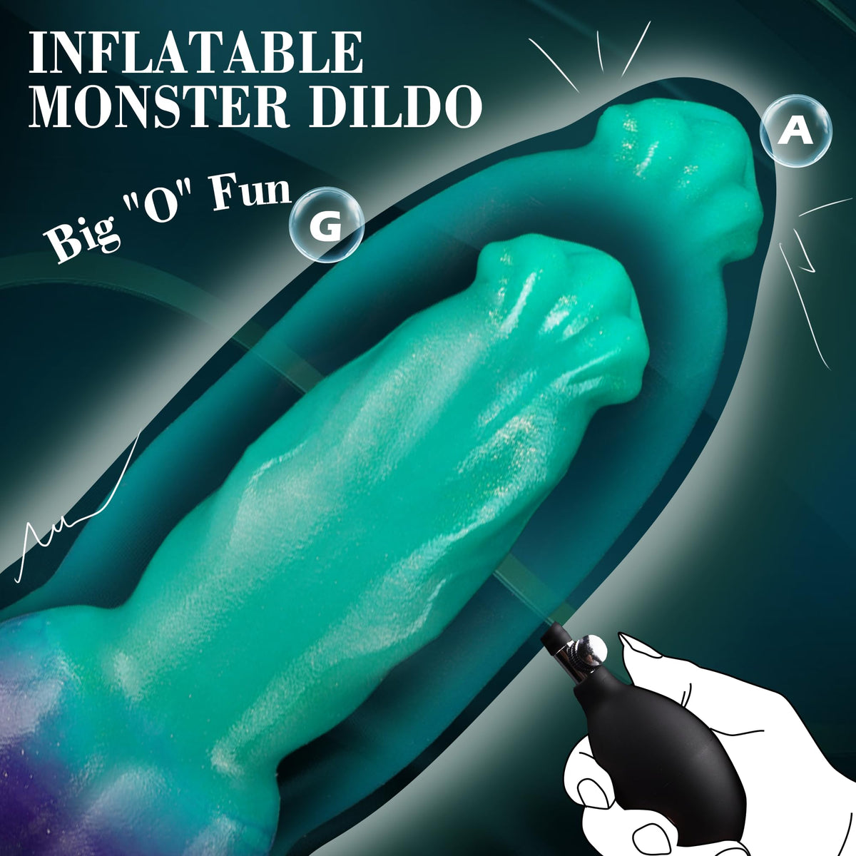 Fantasy monster dog knot inflatable butt plug