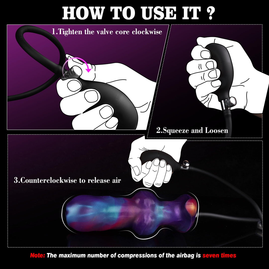 6 Inch Fantasy Dog Knot Inflatable Butt Plug