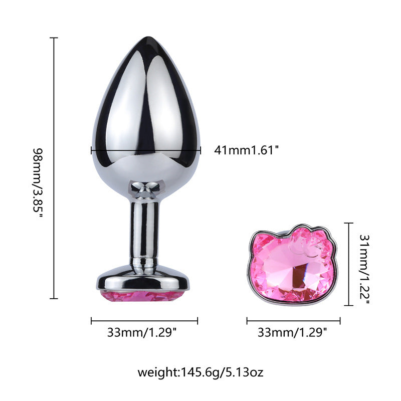Metal Hello Kitty Cute Jeweled Butt Plug