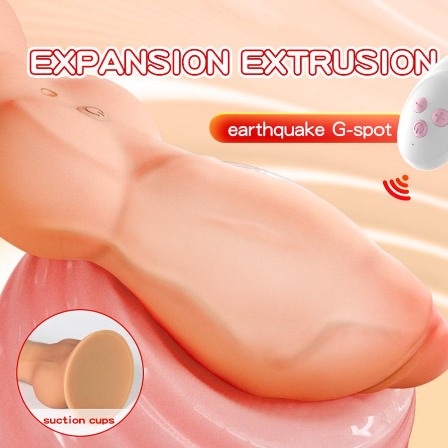 Silicone inflatable vibrating butt plug
