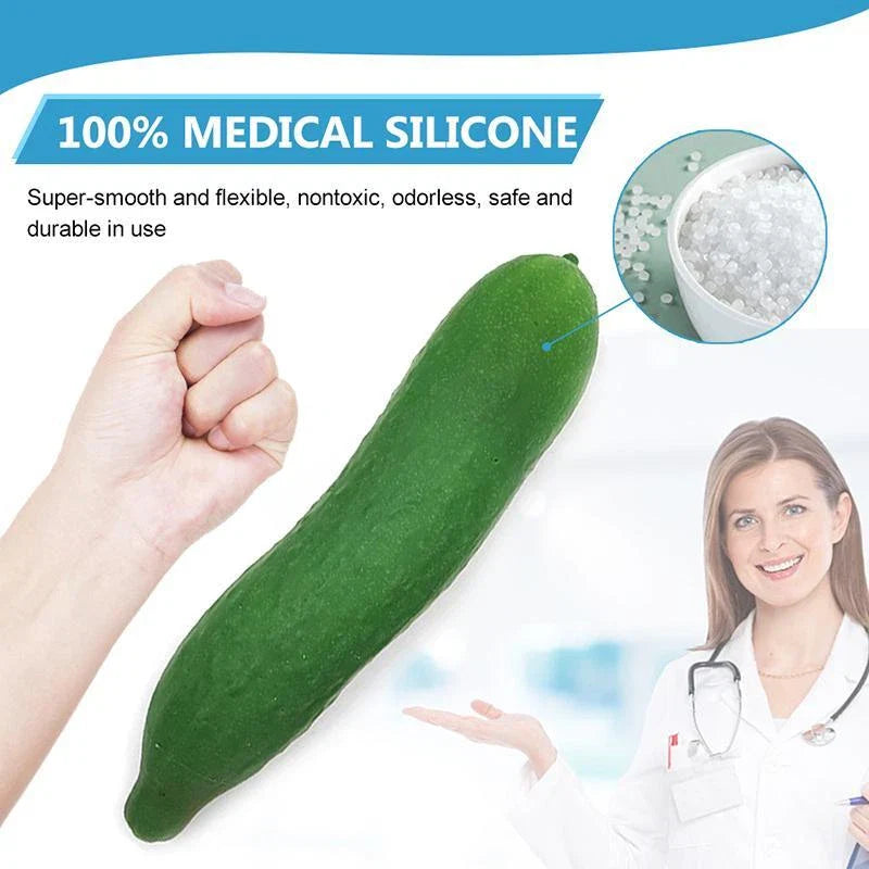 Cucumber silicone inflatable butt plug