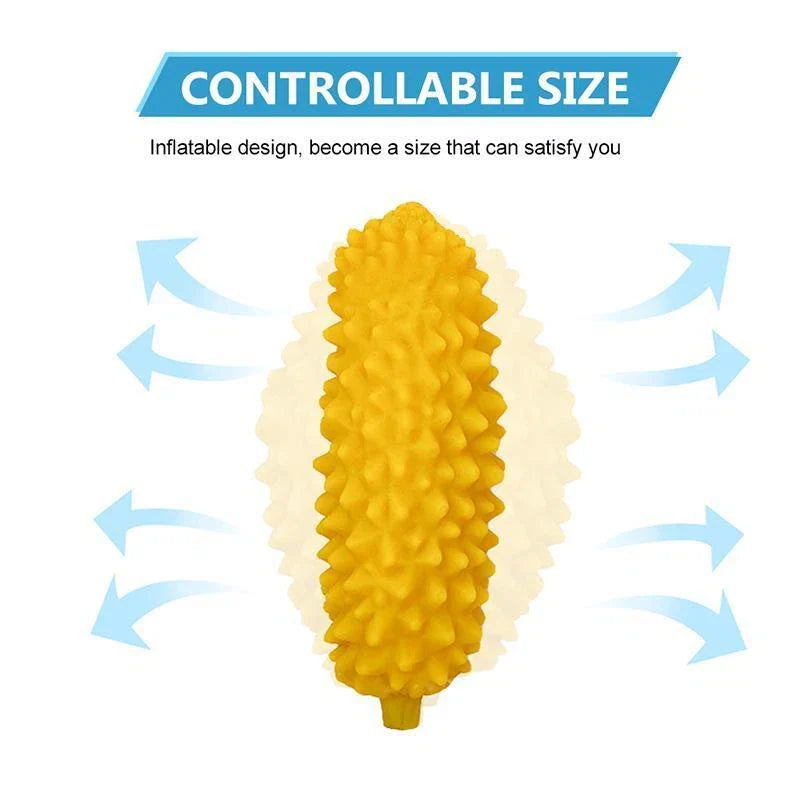 Durian shaped silicone inflatable large butt plug