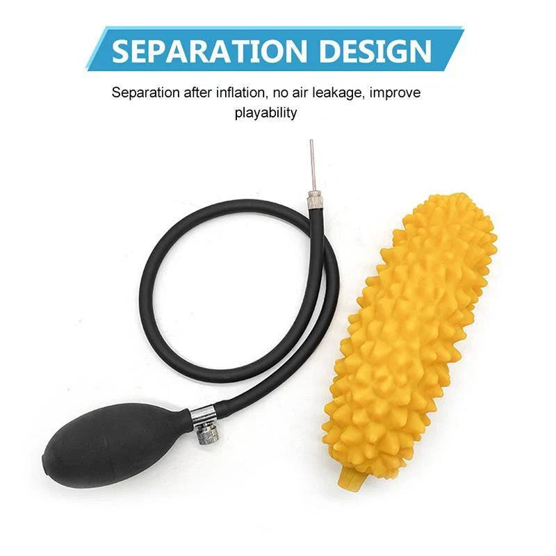 Durian shaped silicone inflatable large butt plug
