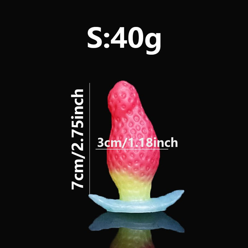 Strawberry butt plug pink silicone boat anchor plug