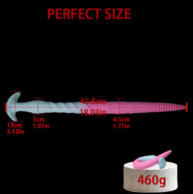 Threaded silicone 18 inch large butt plug
